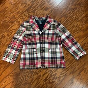 Polo Ralph Lauren Kids Plaid Jacket - Red and Navy - Size 4/4T